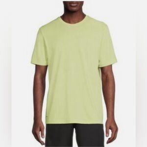 Athletic Works Men's Lime Glow Stripe Polyester Jersey Tee
